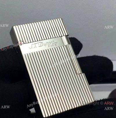 Superior Quality Replica Dupont silver Lighter - Vertical stripes